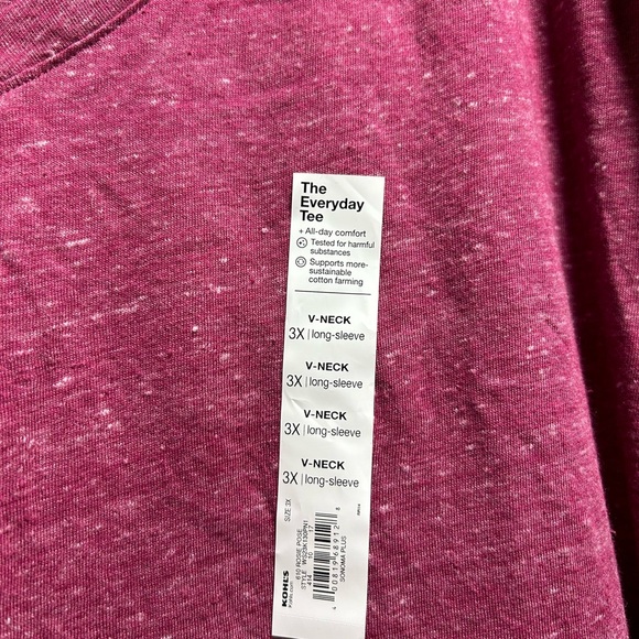 NWT Sonoma The Everyday Tee 3X Pink - Picture 2 of 6